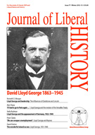 Cover of Journal of Liberal History 77 – Special issue: David Lloyd George