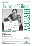 Cover of Journal of Liberal History 62 – Special issue: Women and Liberalism