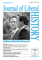 Cover of Journal of Liberal History 88 – Special issue: Coalition and the Liberal Democrats